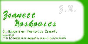 zsanett moskovics business card